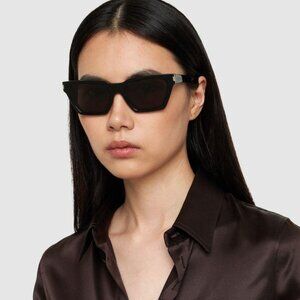 NEW Saint Laurent SL633 CALISTA 001 Black Cat Eye Women Sunglasses